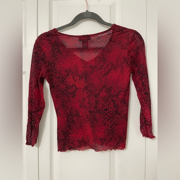 Y2K Mesh Crystal Top - Picture 3 of 3